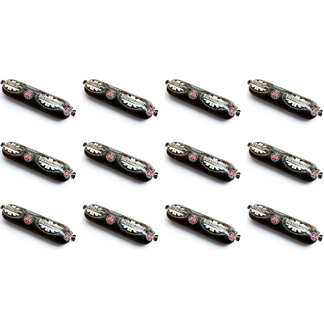 The Bury Black Pudding Company Traditional Bury Black Pudding wholesale case containing 12 x 454g