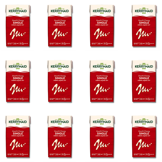 Kerrymaid Single UHT Cream wholesale case containing 12 x 1L cartons