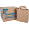 Sovereign medium brown block bottom takeaway food bags 220mm x 105mm x 250mm, pack of 250