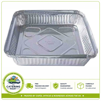 Chef's Larder 10 x 10 Oblong Aluminium Foil Trays 324mm | Wholesale
