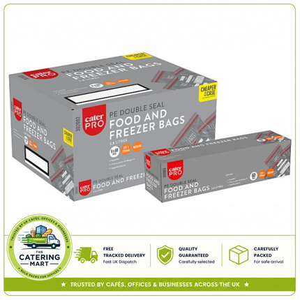 CaterPro Medium PE Food & Freezer Bags 3.8L | 265 x 295mm | 60 Bags | Wholesale