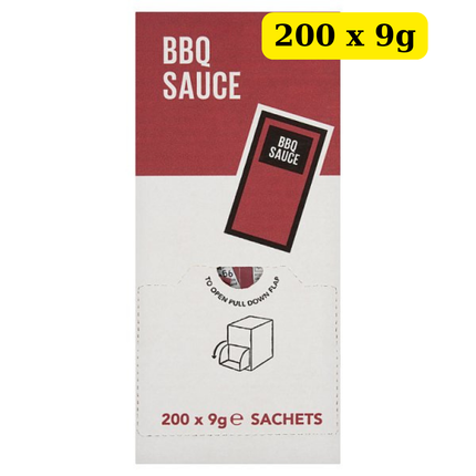 BBQ Sauce Sachets 200 x 9g wholesale catering case of individual barbecue sauce portions