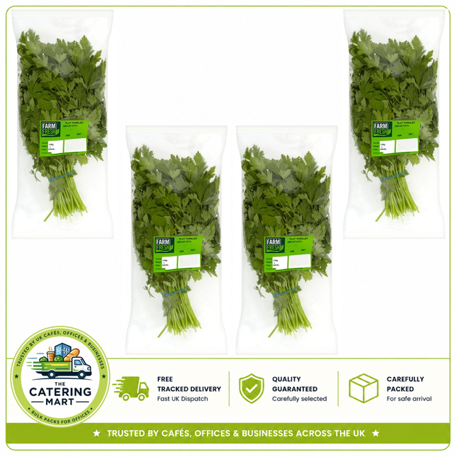 Farm Fresh Flat Parsley 4 x 100g bulk wholesale fresh flat leaf parsley for catering