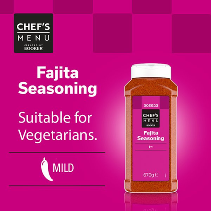 Chef's Menu Fajita Seasoning 670g | Wholesale Fajita Spice