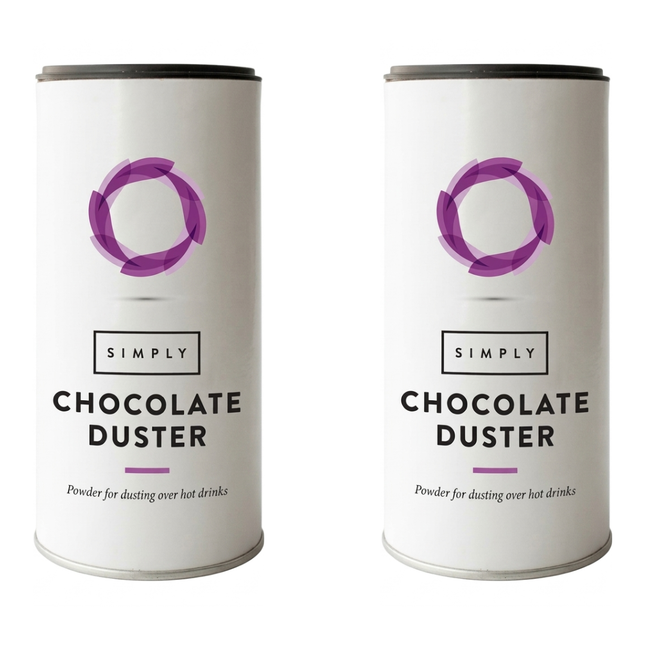 Simply Chocolate Duster 2 x 300g wholesale chocolate sprinkle for cappuccinos, coffee and desserts