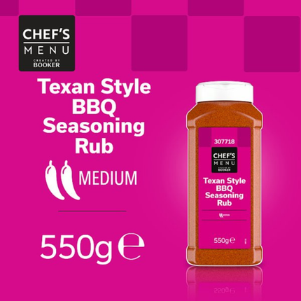 Chef's Menu Texan Style BBQ Seasoning Rub 550g | Wholesale Catering BBQ Rub