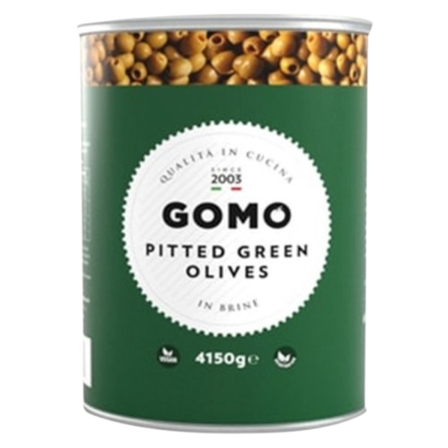 Gomo Pitted Green Olives 4150g wholesale catering jar