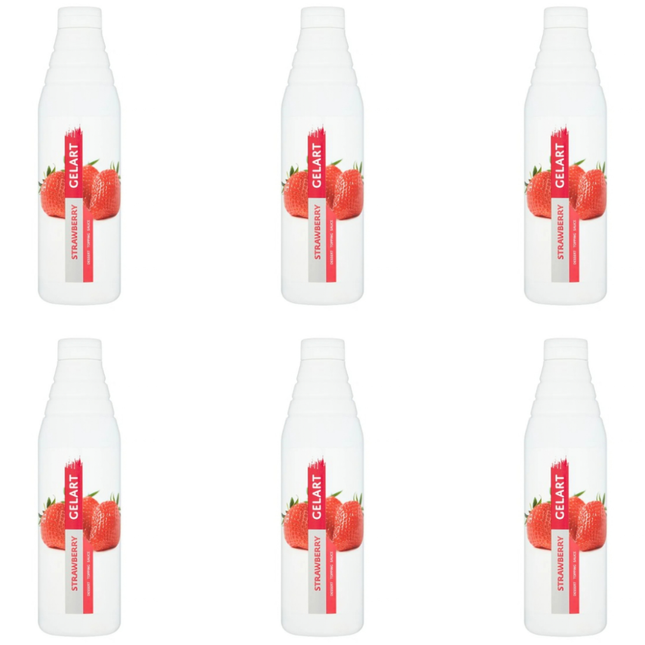 Gelart Strawberry Dessert Topping Sauce 6 x 1kg case for desserts and catering
