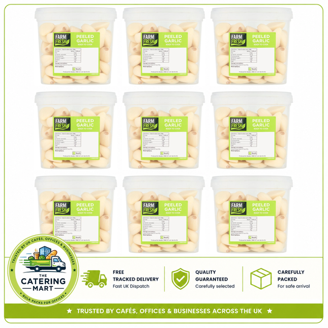 Farm Fresh Peeled Garlic 9 x 400g bulk wholesale fresh peeled garlic for catering