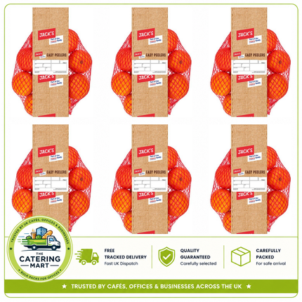 Jack's Easy Peelers wholesale case containing 6 x 600g packs of fresh easy-peel citrus fruit
