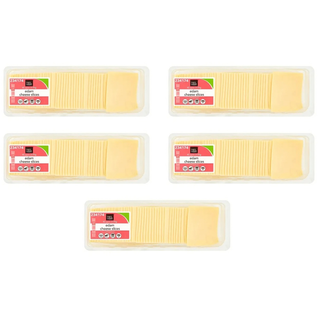 Chef's Larder Edam Cheese Slices wholesale case containing 5 x 800g packs