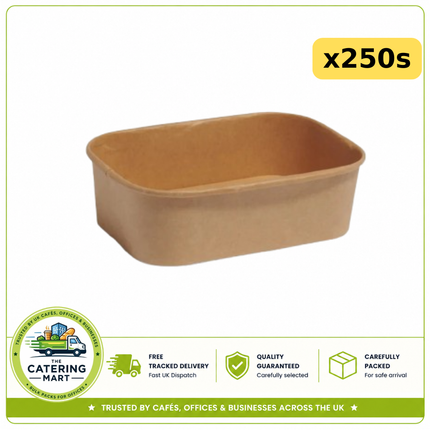 250 x 650ml Value Choice Bagasse Street Food Containers | Bulk Wholesale
