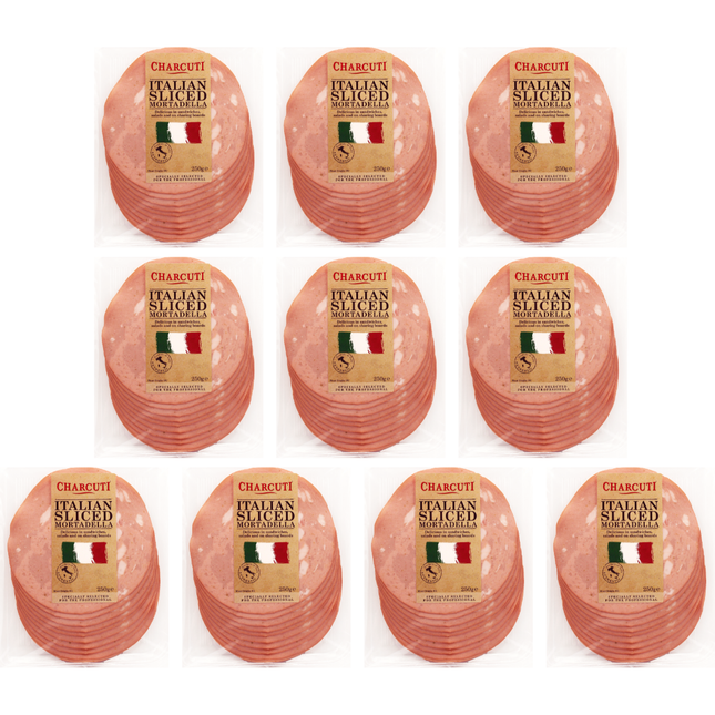 Charcuti Sliced Mortadella 10 x 250g bulk wholesale Italian mortadella