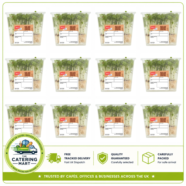 Jack's Salad Cress 12 x 100g containing 1.2kg of fresh salad cress for salads, sandwiches, garnishing and catering
