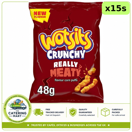 Walkers Wotsits Crunchy Really Meaty Corn Puffs 15 x 48g wholesale case