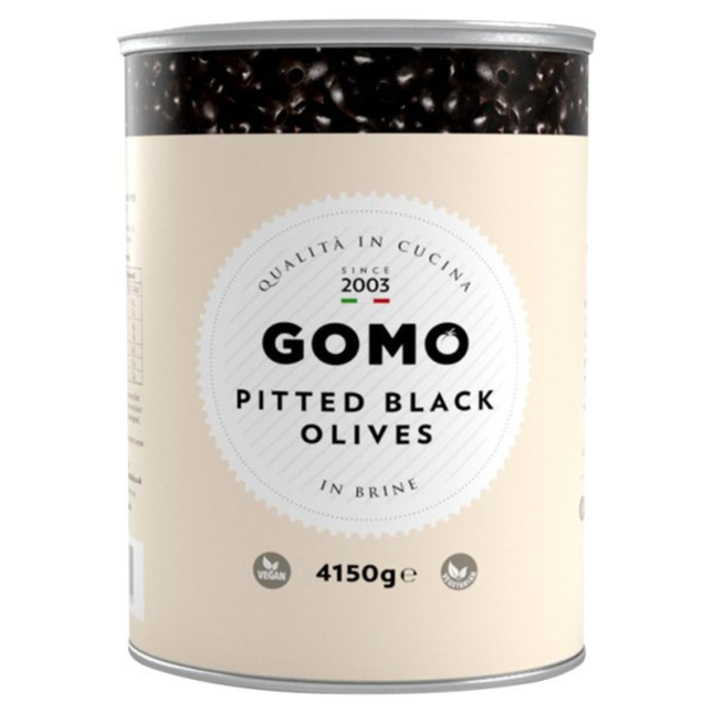 Gomo Pitted Black Olives 4150g wholesale catering jar