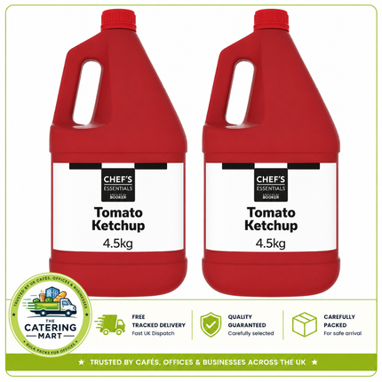Chef's Essentials Tomato Ketchup 2 x 4.5kg wholesale catering case for restaurants cafes pubs and hotels