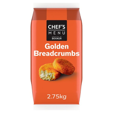 Chef's Menu Golden Breadcrumbs 2.75kg wholesale catering pack of golden breadcrumbs for coating and topping