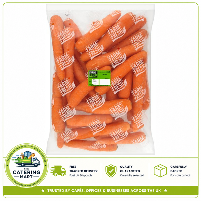 Farm Fresh Carrots 5kg bulk wholesale fresh carrots for catering and professional kitchens