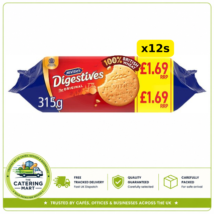 McVitie's Digestives The Original wholesale case containing 12 x 315g packs of classic digestive biscuits