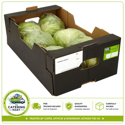 Farm Fresh Iceberg Lettuce 6 pack of fresh crisp iceberg lettuces for salads, burgers, sandwiches, wraps and catering