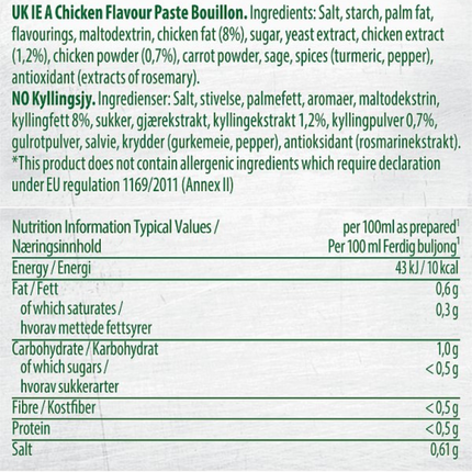 Knorr Professional Chicken Bouillon Paste 2 x 1kg | Wholesale Chicken Stock Paste