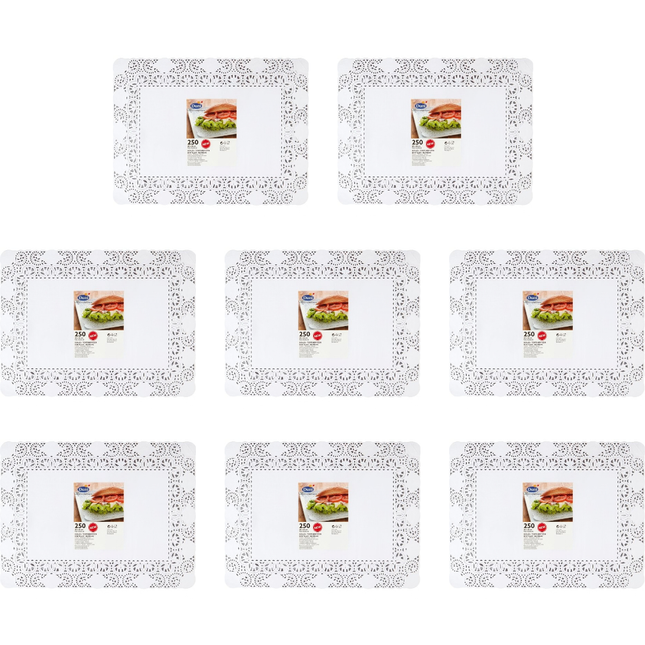 Duni Paper Doilies 8 x 250 packs, 2,000 wholesale catering doilies