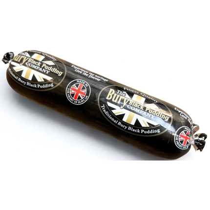 The Bury Black Pudding Company Traditional Bury Black Pudding 454g for British breakfast catering
