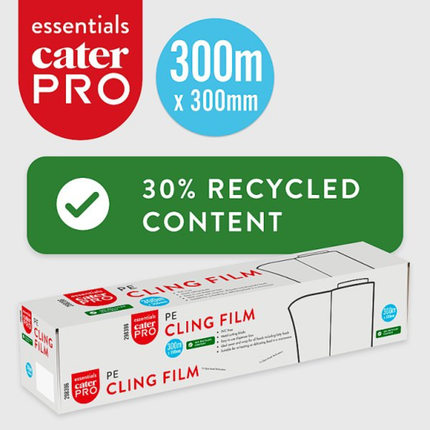 CaterPro Essentials PE Cling Film 300m x 300mm | 9 Rolls | Wholesale