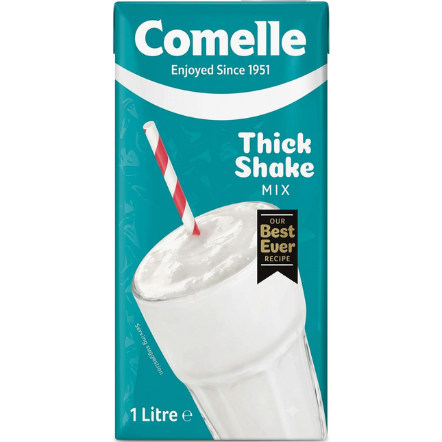Comelle Thick Shake Mix 1 litre ready to use milkshake base for cafés and catering