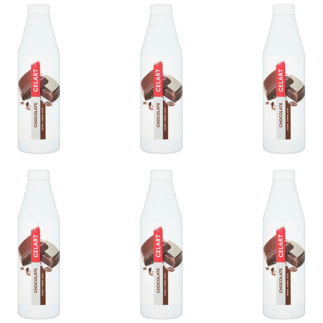 Gelart Chocolate Dessert Topping Sauce 6 x 1L case for desserts and catering