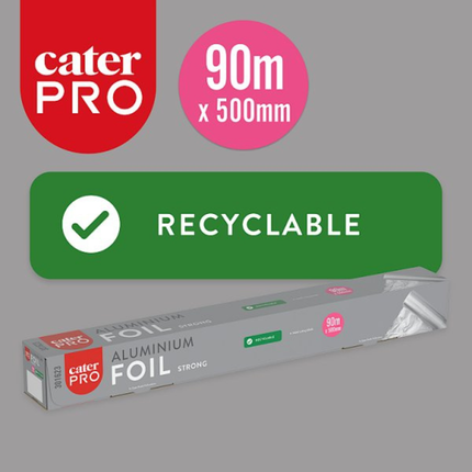 CaterPro Strong Aluminium Foil 500mm x 90m | 9 Rolls | Wholesale