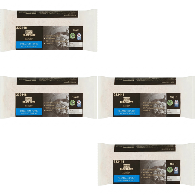Blackgate Signature Premium Pork Sausagemeat wholesale case containing 4 x 1kg packs