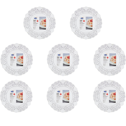Duni Paper Doilies 8 x 250 packs, 2,000 wholesale catering doilies