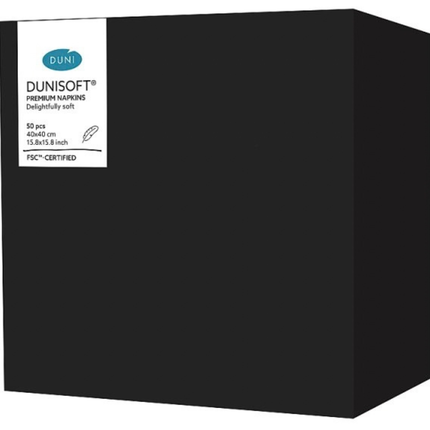 Duni Dunisoft premium napkins 50 pack, soft disposable napkins for wholesale catering and hospitality