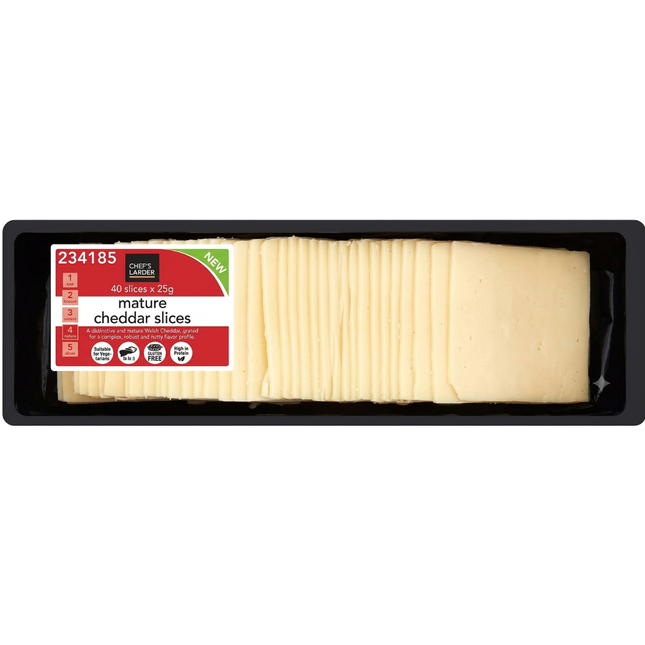 Chef's Larder Mature Cheddar Slices 1kg