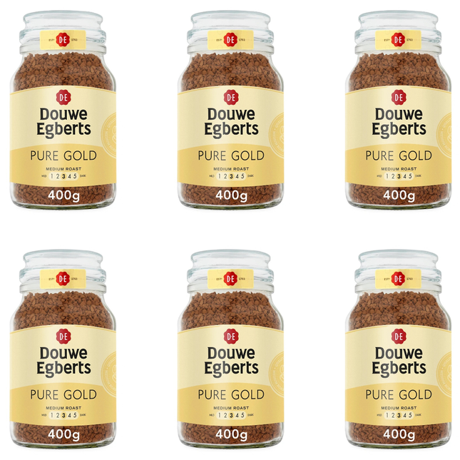 Douwe Egberts Pure Gold Medium Roast Coffee 6 x 400g | Bulk Catering Coffee