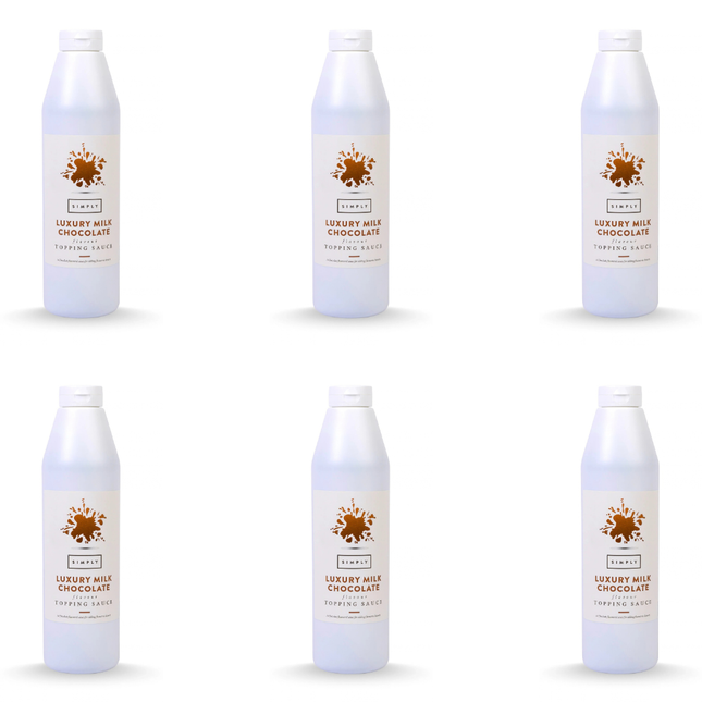Simply Luxury Milk Chocolate Topping Sauce 6 x 1kg | Bulk Dessert Sauce