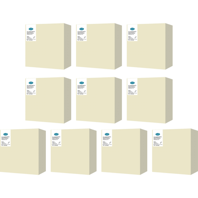 Duni Dunisoft premium napkins, wholesale case of 10 packs containing 50 napkins each
