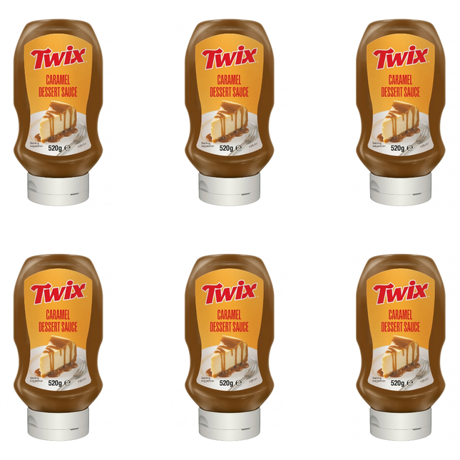 Twix Caramel Dessert Sauce 6 x 520g | Bulk Caramel Chocolate Dessert Topping