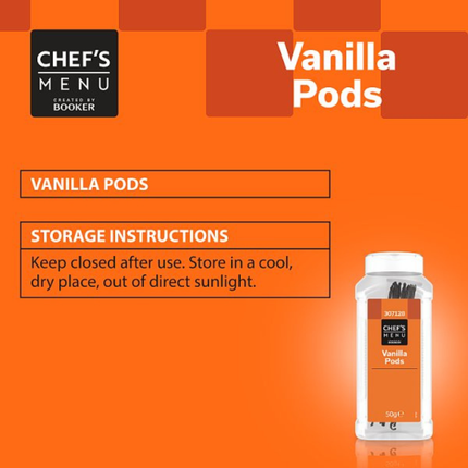 Chef's Menu Vanilla Pods 6 x 50g | Wholesale Catering Vanilla Pods