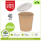 CaterPro Premium 7 x 40 kraft food pots with plastic PP lids 454ml, 280 pots for takeaway and catering
