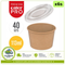 CaterPro Premium 6 x 40 kraft sauce pots with plastic PP lids 113ml, 240 pots for catering and takeaway