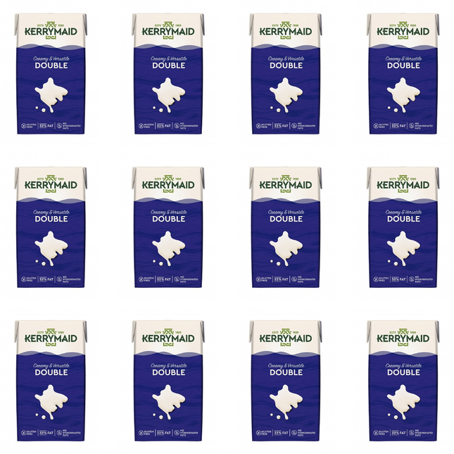 Kerrymaid Double UHT Cream wholesale case containing 12 x 1L cartons