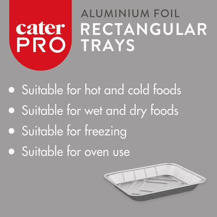 CaterPro 10 Aluminium Foil Rectangular Trays | Wholesale Food Packaging