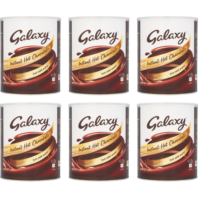 Galaxy Instant Hot Chocolate wholesale case containing 6 x 2kg packs for cafés offices and catering
