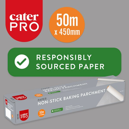CaterPro Non-Stick Baking Parchment 450mm x 50m | Baking Paper | Wholesale