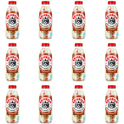 Crusha Chocolate Flavour Milkshake Mix wholesale case of 12 x 1 litre bottles