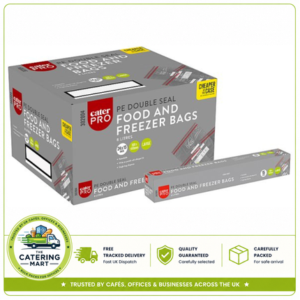 CaterPro Large PE Freezer Bags 8L | 300 x 400mm | 24 x 15 Rolls | Wholesale