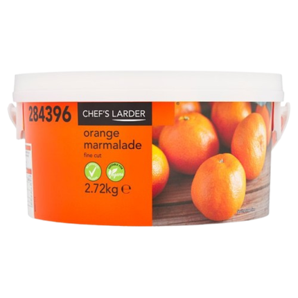 Chef's Larder Orange Marmalade 2.72kg catering pack of fruity orange marmalade for toast, bread, breakfast buffets, pastries, cakes and desserts